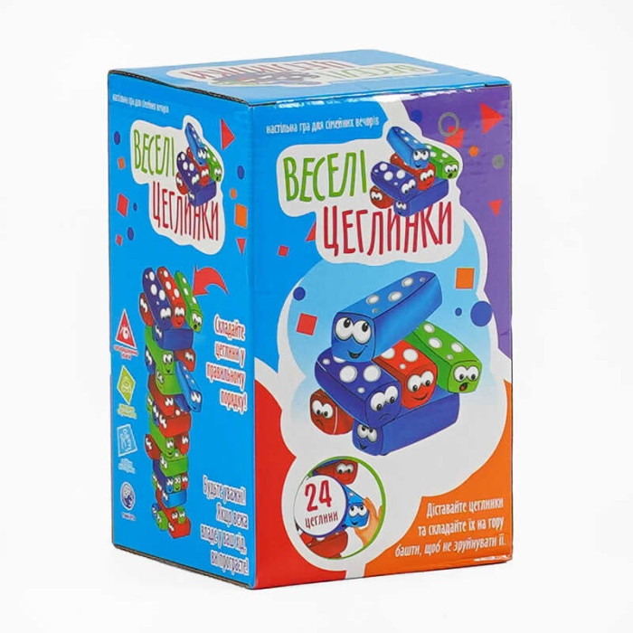 Настольная игра Веселі Цеглинки UKB-B 0040 4FUN Game Club 24 детали на украинском языке 4FUN Game Club