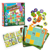 Настольная игра Рисунки и логика - Лесные зверьки UKB-B 0032 4FUN Game Club на украинском языке 4FUN Game Club