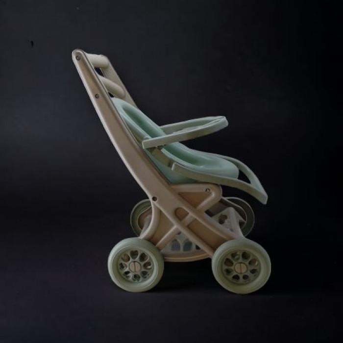 Коляска для кукол с шезлонгом эко серия Зеленая поляна DOLONI