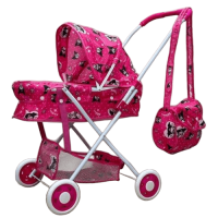 Коляска для ляльки TK Group TK 55-420 складна конструкція сумочка кошик металевий каркас TK Group
