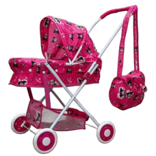 Коляска для ляльки TK Group TK 55-420 складна конструкція сумочка кошик металевий каркас TK Group