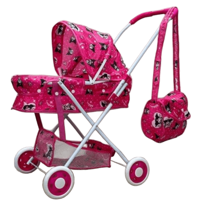 Коляска для ляльки TK Group TK 55-420 складна конструкція сумочка кошик металевий каркас TK Group