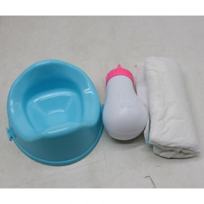 Коляска з пупсом та аксесуарами (блакитна)