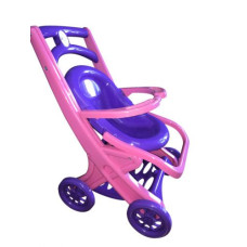 Коляска для кукол з шезлонгом фіолетова