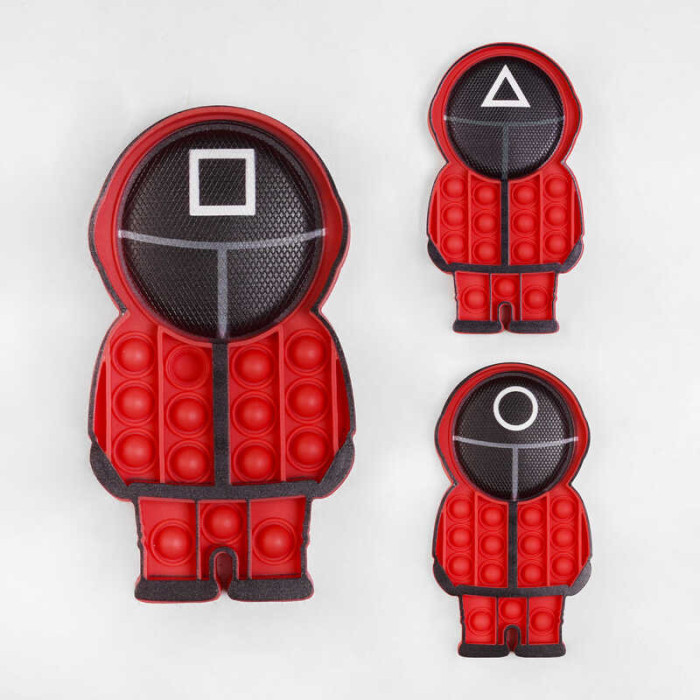 Гра-антистрес С 50306 Гра в кальмара Наглядач 3 вида 175 см 15 пупирок в кульку