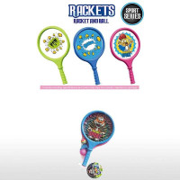 Набір ракеток 9903 A 2 ракетки пластиковий каркас волан м’яч в сітці ВИДАЄТЬСЯ МІКС ВИДІВ