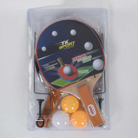 Набір ракеток для пінг-понгу С 34430 TK Sport сітка 2 ракетки + 3 м'ячі в слюді TK Sport