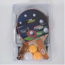 Набір ракеток для пінг-понгу С 34430 TK Sport сітка 2 ракетки + 3 м'ячі в слюді TK Sport