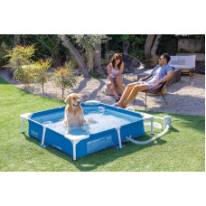 Intex Набір для басейна 48402 NP для домашніх тварин з металевим каркасом скімером та диспенсером для води 152х152х305 см об`єм 537 л Intex