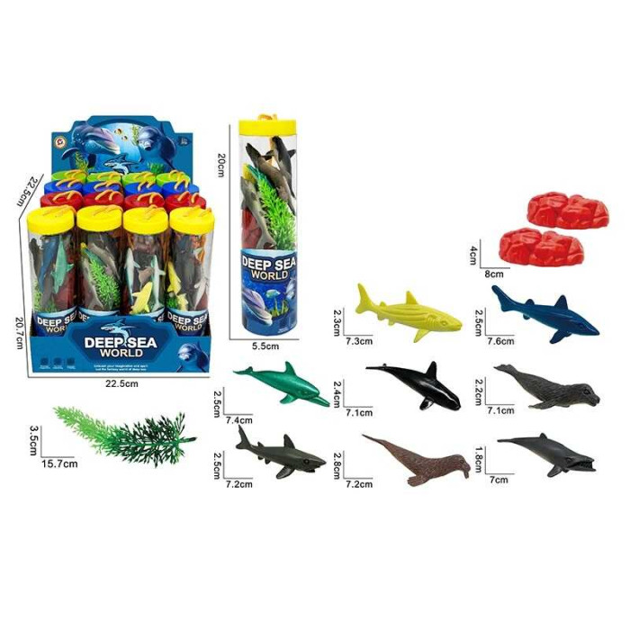 Набір морських тварин 6675 8 тварин модельки рослин ЦІНА ЗА 16 ШТУК В БЛОЦІ