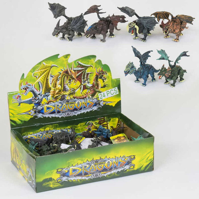 Набор драконов Q 9899-07 шарнирные ЦЕНА ЗА 24 ШТУКИ В БЛОКЕ