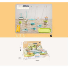 Набір для прибирання дитячий YY 228 швабри щітки совочок відерця в слюді