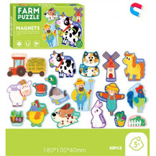 Магнітні пазли C 73801 “Ферма” назви англ мовою 30 елементів