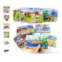 Пазлы C 73264 деревянные 4 картинки 12 пронумерованных элементов ВЫДАЕТСЯ ТОЛЬКО МИКС ВИДОВ