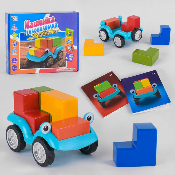 Развивающая игра Машинка - головоломка UKB-B 0043 4FUN Game Club на украинском языке 4FUN Game Club