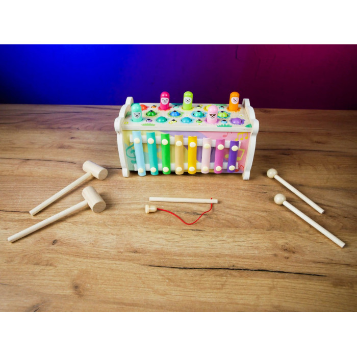 Ігровий центр 22657 4FUN Game Club Wood ксилофон магнітна гра стукалка шестерні 4FUN Game Club Wood