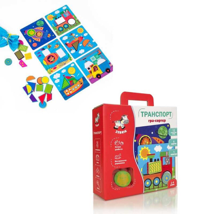 Гра настільна з деревини Мозаїка Транспорт ZB2002-06 Vladi Toys Vladi Toys