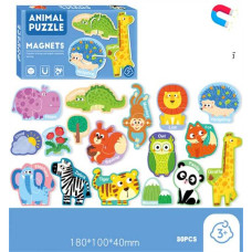 Магнітні пазли C 73798 “Тваринки” назви англ мовою 30 елементів