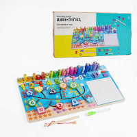 Логічна дерев’яна дошка “Диво-логіка” 47699 №2 Цифри WToys магнітна риболовляпальчиковий лабіринт дошка для малювання WToys