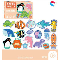 Магнітні пазли C 73800 “Морські мешканці” назви англ мовою 30 елементів