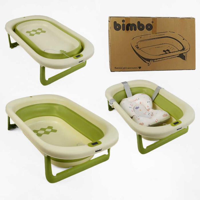 Ванна BM-60530 Bimbo 79х47х21 см раскладной клапан слива раскладные ножки электронный датчик температуры матрац Bimbo