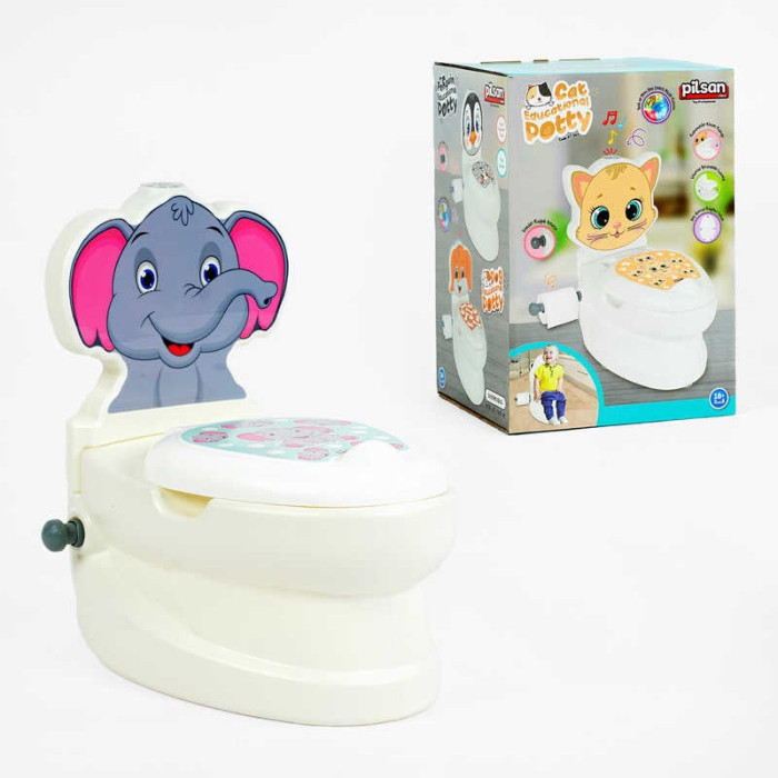 Горщик 07-566 Pilsan Слоненя спинка знімний горщик тримач для паперу звуки води підсвічування кнопки Pilsan