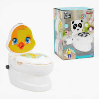 Потрясающий горшок 07-564 Pilsan с изображением утенка съемным держателем для бумаги звуками воды и подсветкой кнопки Pilsan