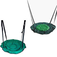 Гойдалка-гамак колір зелений GL 270895 D подушки = 60 см подушка з водонепроникного матеріалу ремінці D чохла = 105 см знімний чохол в пакеті