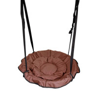 Гойдалка-гамак колір коричневий GL 270895 D подушки = 60 см подушка з водонепроникного матеріалу ремінці D чохла = 105 см знімний чохол в пакеті