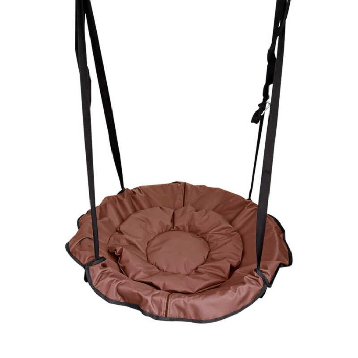 Гойдалка-гамак колір коричневий GL 270895 D подушки = 60 см подушка з водонепроникного матеріалу ремінці D чохла = 105 см знімний чохол в пакеті