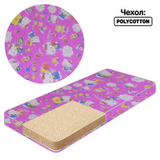 Матрац поролон - полікотон Малютка 3 111233 Kitty - колір рожевий - Homefort Homefort