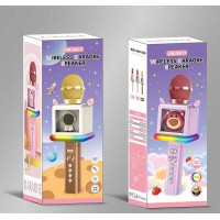 Микрофон GMJ 9813 3 вида подсветка изменение голоса USB Type-C кабель регулировка громкости Bluetooth слот для TF-карты слот USB регулировка эха в коробке МИКС ВИДОВ