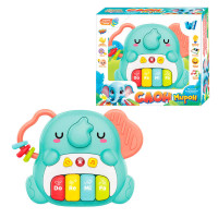 Піаніно Слон Мирон 39049 WToys ОЗВУЧУВАННЯ УКРАЇНСЬКОЮ МОВОЮ 8 пісень 8 скоромовок 8 казок цифри підсвічування WToys