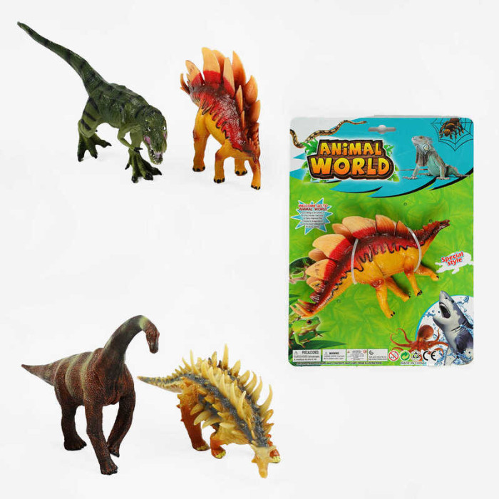 Динозавр JC 009 4 види розмір 23х7 см на листі