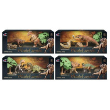 Набор динозавров Q 9899 M 8 4 вида 4 элемента 2 динозавра 2 аксессуара