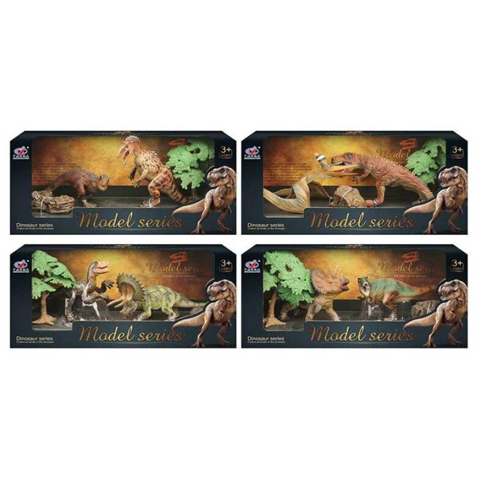 Набор динозавров Q 9899 M 8 4 вида 4 элемента 2 динозавра 2 аксессуара
