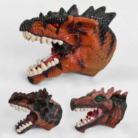 Голова на руку Q 9899-783 Дракон 3 вида резиновые 1шт в пакете