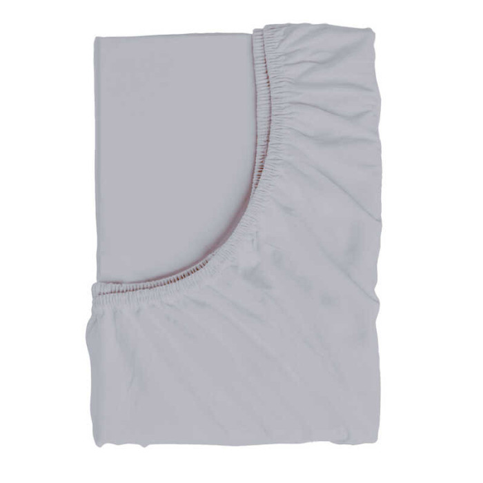 Простынь на резинке для детской кроватки 55649 ткань РАНФОРС цвет - серый размер 120*60 см Bimbo Bimbo