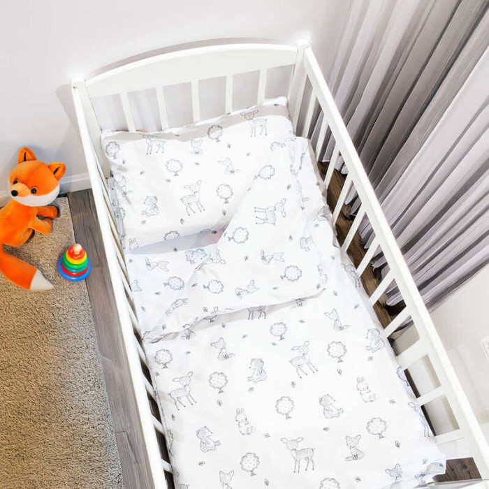 Постільний комплект Лісові звірі 68850 тканина БЯЗЬ GOLD LUX розмір 110*90 см Bimbo Bimbo