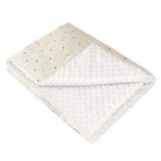 Плед літній для немовлят 89729 тканина ПЛЮШ МІНКІ МУСЛІН розмір 100*70 см Bimbo Bimbo