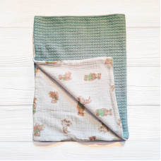 Плед для немовлят 16723 в’язане полотно МУСЛІН розмір 100*80 см Bimbo Bimbo