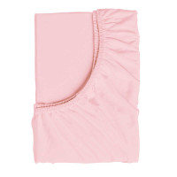 Простирадло на резинці для дитячого ліжечка 57991 тканина РАНФОРС колір - рожевий розмір 120*60 см Bimbo Bimbo