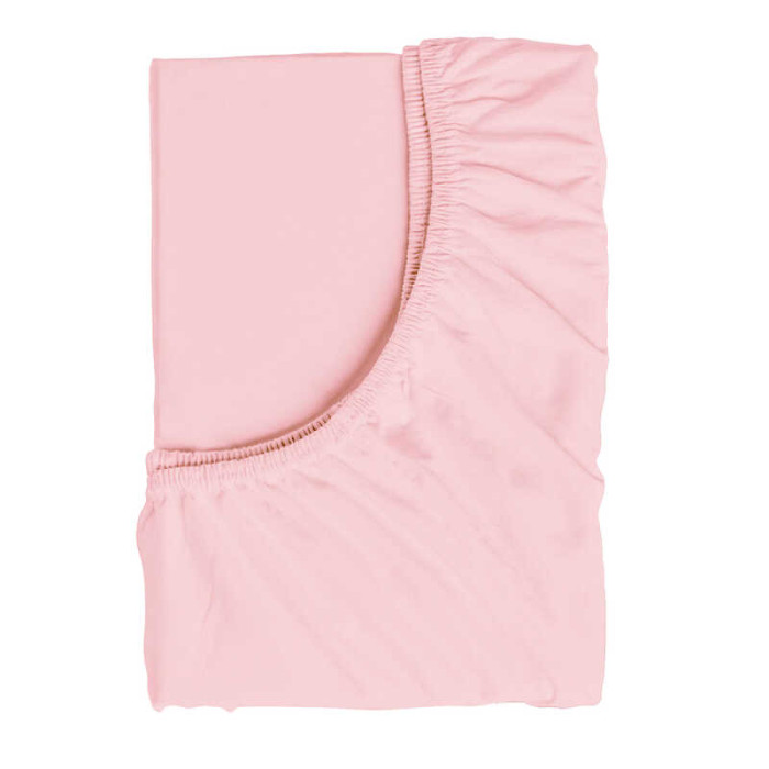 Простирадло на резинці для дитячого ліжечка 57991 тканина РАНФОРС колір - рожевий розмір 120*60 см Bimbo Bimbo