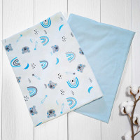 Комплект пелюшок Ведмедик та веселка 92771 2шт в комплекті тканина ФЛАНЕЛЬ premium розмір 100*80 см Bimbo Bimbo