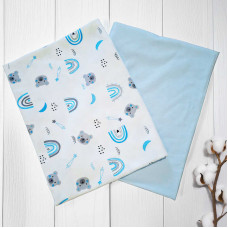 Комплект пелюшок Ведмедик та веселка 92771 2шт в комплекті тканина ФЛАНЕЛЬ premium розмір 100*80 см Bimbo Bimbo