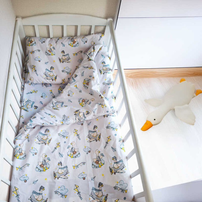 Змінний комплект постільної білизни Каченя 98991 тканина бязь GOLD LUX розмір 120*60 см Bimbo Bimbo