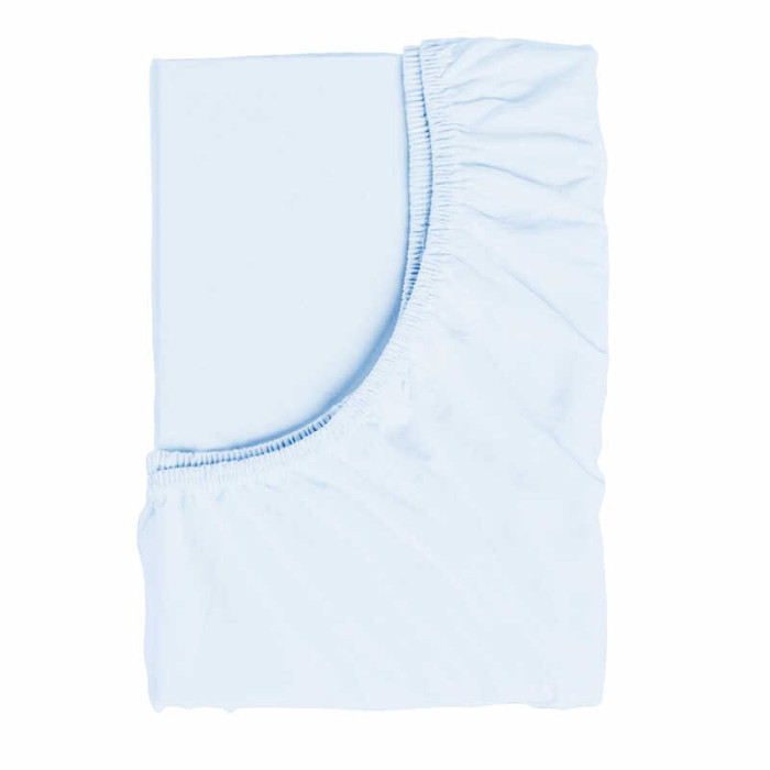 Простирадло на резинці для дитячого ліжечка 32760 тканина РАНФОРС колір - блакитній розмір 120*60 см Bimbo Bimbo