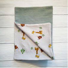 Плед для немовлят 76688 в’язане полотно МУСЛІН розмір 100*80 см Bimbo Bimbo