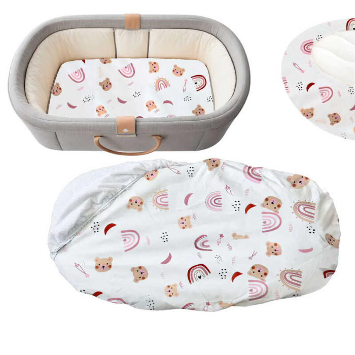 Простирадло на резинці АКВА-СТОП для дитячого візочка тканина мембранна МАХРА ФЛАНЕЛЬ Bimbo 80*45 см 22075 Bimbo