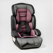 Автокрісло 36800 - VL JOY колір - сіро-рожевий універсальне з бустером група 123 вага дитини від 9-36 кг в пакеті Joy
